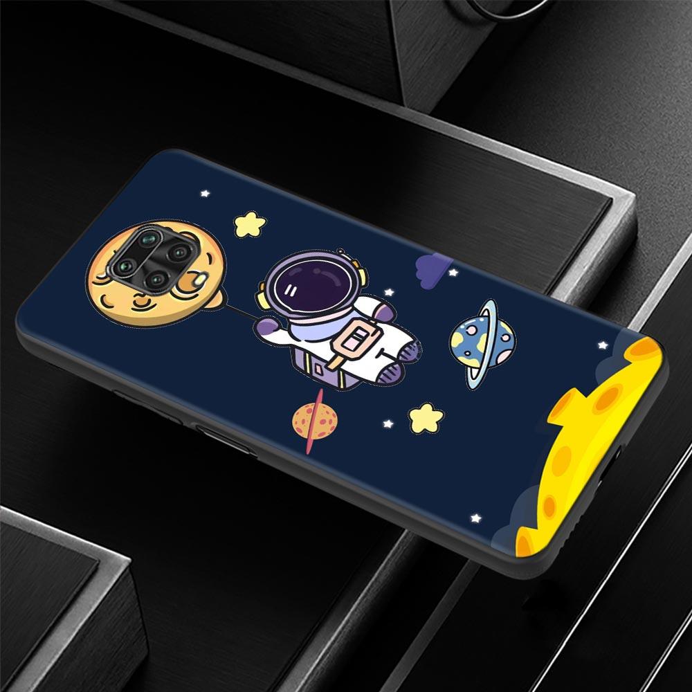 Niedlichen Cartoon Stern Planet Astronaut Fall Für Xiaomi Redmi Hinweis 10 9 9s 9T 8 8T 7 Pro Max 5G Abdeckung Für Redmi K40 9 9A 9C 9T Shell