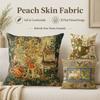 Federa Cuscino Arazzo Medievale Vintage Stampa Piatta 2D Pelle di Pesca Copricuscino da Lancio per Divano Soggiorno Decorazione Casa 45x45cm