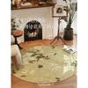 Pastoral Style Living Room Decoration Green Carpet Round Rugs for Bedroom Washable Lounge Floor Mat Anti-slip Bedside Soft Rug
