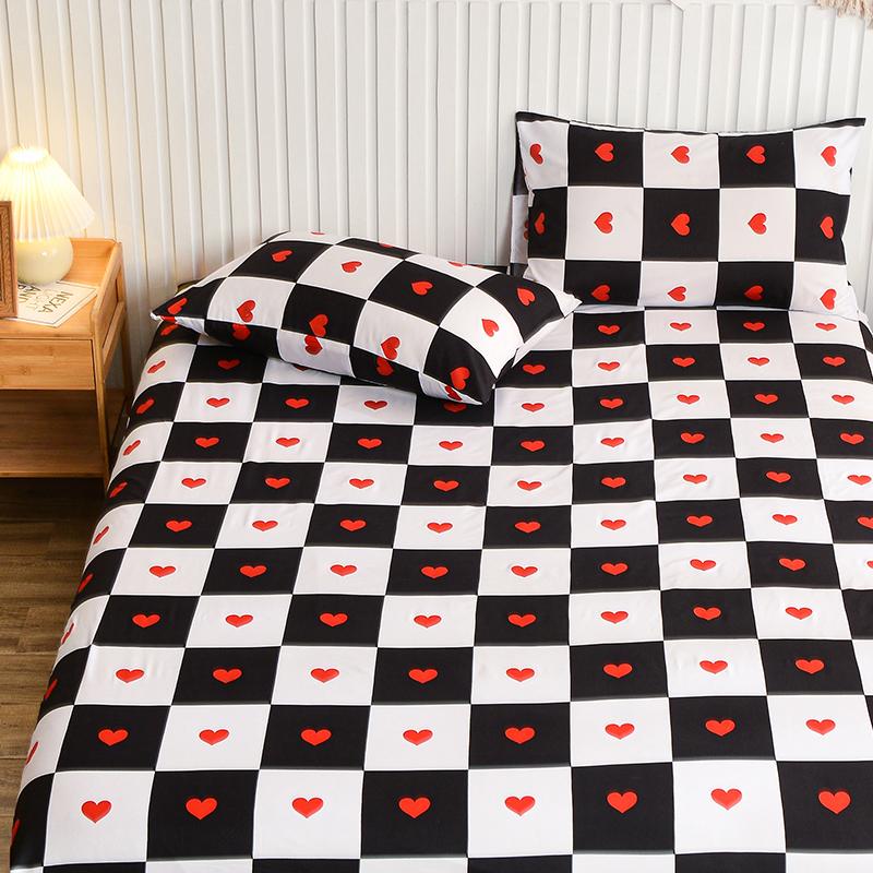 1Pc Fitted Sheet Print Bedsheets With Elastic Band Mattress Protector Soft Bed Cover Sabanas Para Cama Bed Linen (No Pillowcase)