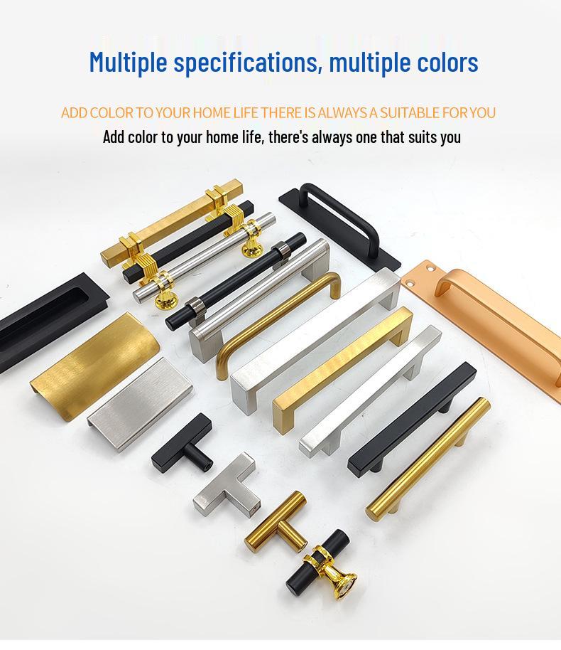 Self-Adhesive Minimalist Wooden and Aluminum Handle for Sliding Glass Doors