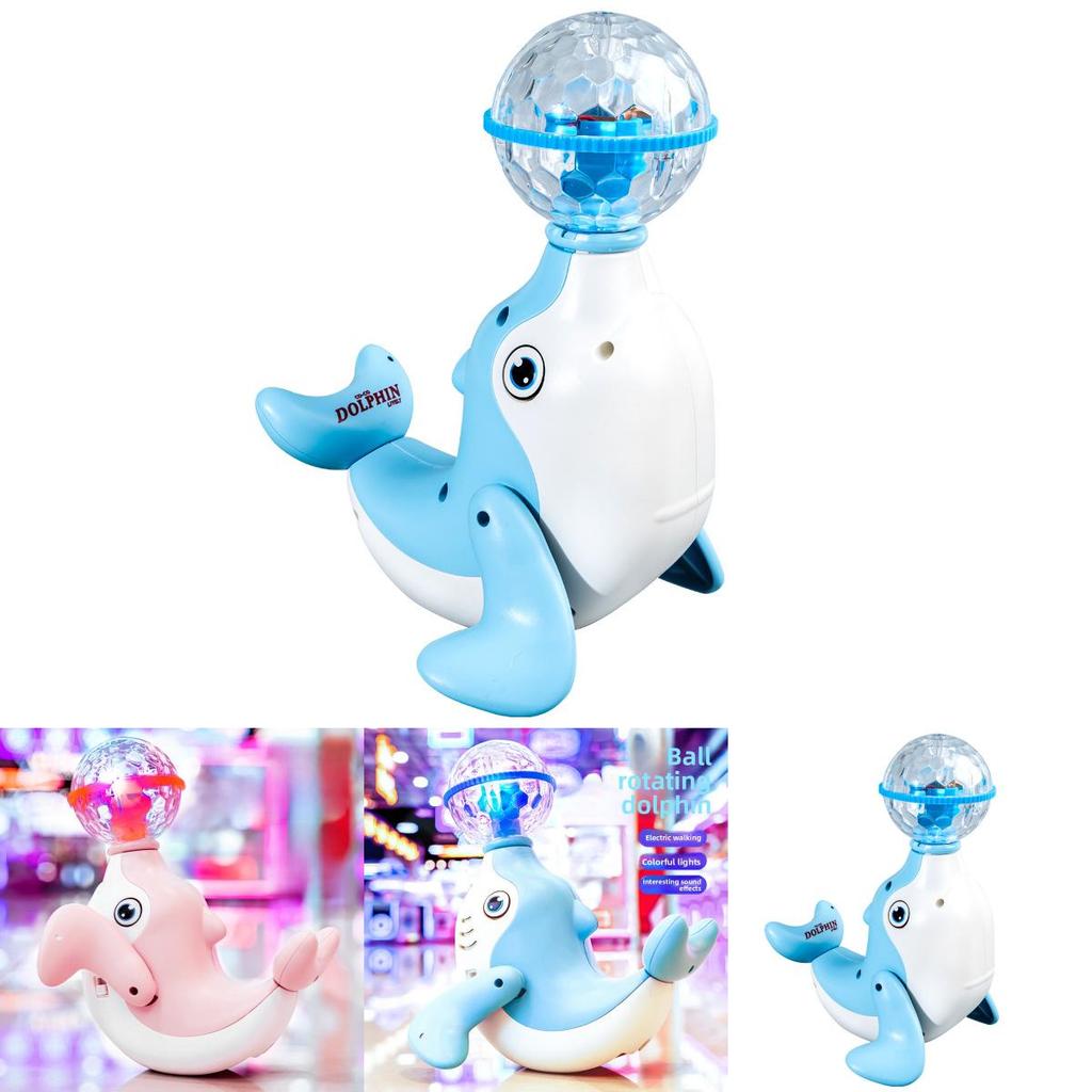 Light Up Dolphin Toy With Sound And Light For Kids Play And Development