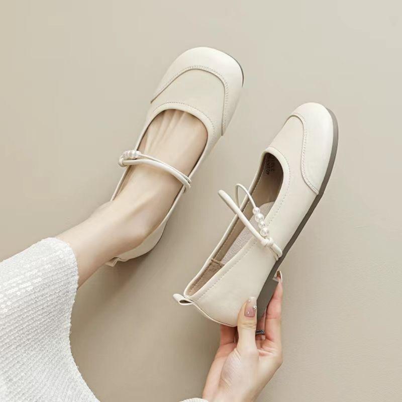 

Silver casual shoes spring and autumn new one-pedal women s shoes lady single shoes Mary Jane shoes 40