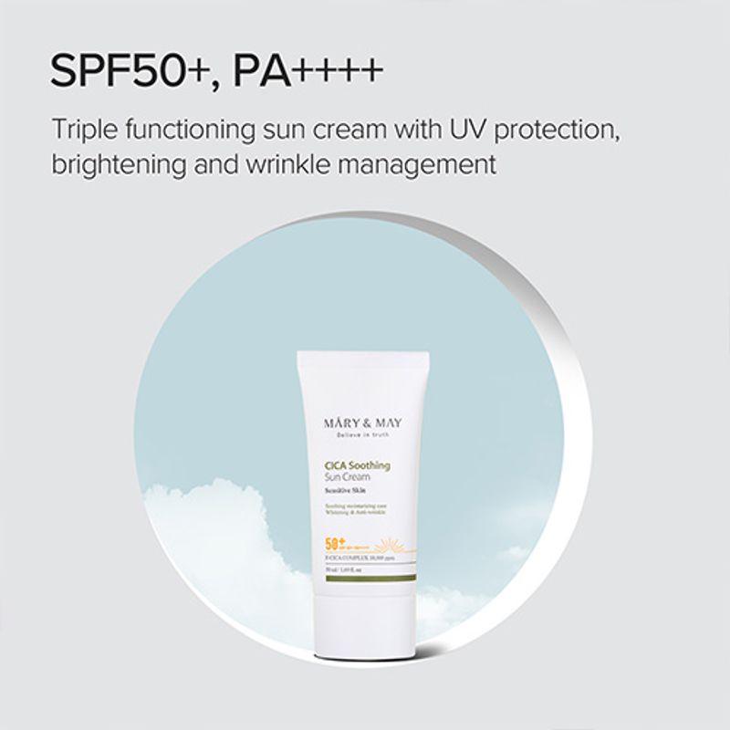[Mary&May] CICA Soothing Sun Cream SPF50+ PA++++ 50ml