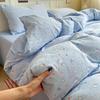 2026 New Class A Cotton Dorm Bedding: Thickened Duvet Cover, Fitted Sheet, Fresh Style Maternal & Infant Grade, 3/4-Piece Set