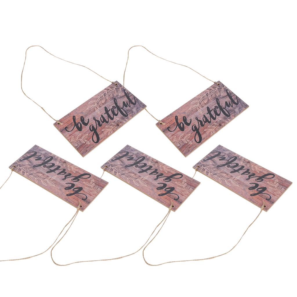 5 Set Wooden Letter Plaque Door Wall Decor Front Porch Shop Holiday Decoration Hanging Pendant