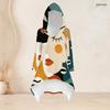 Women Plus Size Hooded Long Sleeve Printed High Low Top Fitted Pants Two Piece Set