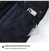 Men's Winter Cotton-Padded Jacket with Fleece: Mid-Length, Thickened Design for Middle-Aged and Elderly