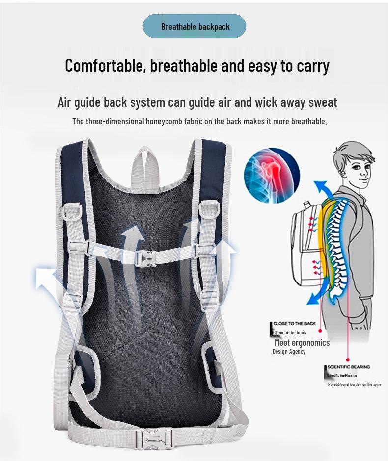25L Wear-Resistant Outdoor Mountaineering & Cycling Backpack - Breathable, Large Capacity, Portable Double Shoulder Bag