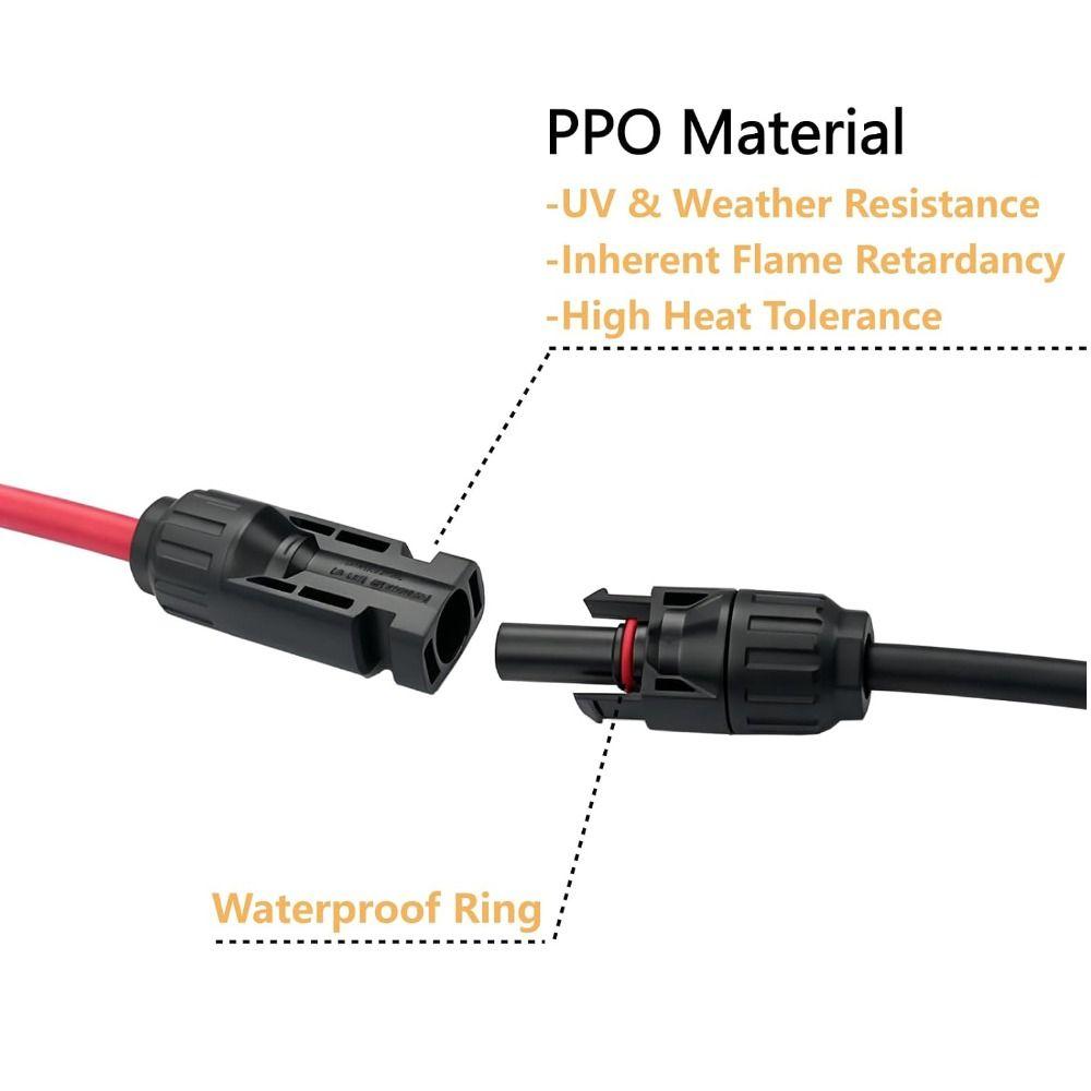 1000V/30A Solar Panel Connectors Flame Retardant Photovoltaic Cable Connectors  Solar Power System