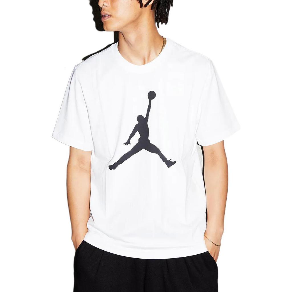 Jordan T Shirts Men's White Crew Neck Moderate Straight Fit CJ0922-100