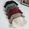 Women's Leaf Pattern Crochet Team Wool Knit Bucket Hat