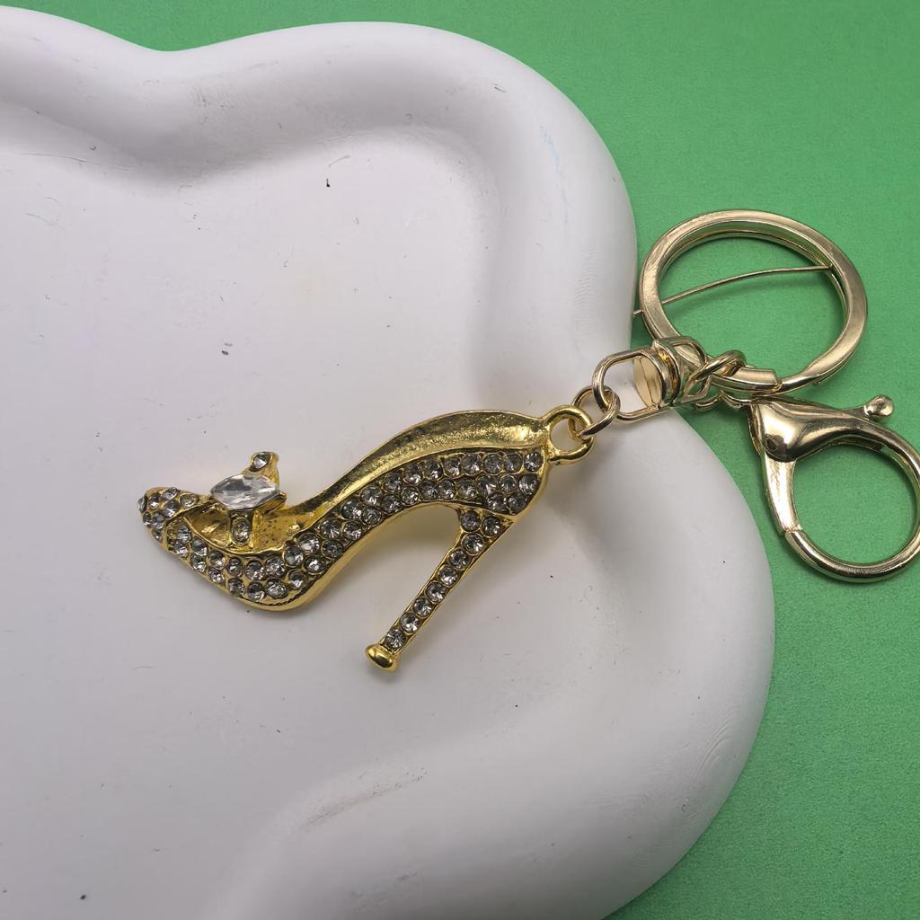 Crystal High Heel Keychain & Car Pendant with Rhinestones