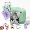 Mini Thermal Printer Portable Inkless Sticker Maker Compact Pocket Printer for Notes Labels Journal DIY
