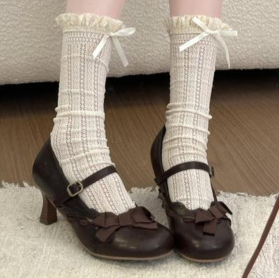 2026 Neue Frühjahrs-Designer-Luxus-Plateau-Damen-Mary-Jane-Schuhe Modische Schmetterlingsknoten-Riemchen-Schuhe Damen-Kleid-Pumps