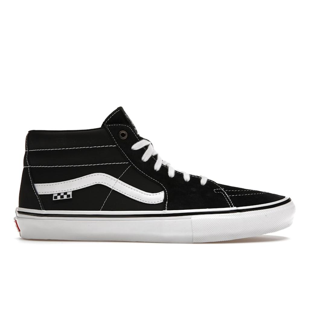 Vans Skate Grosso Mid Black Unisex Sneakers White Emo-Leather VN0A5FCG625