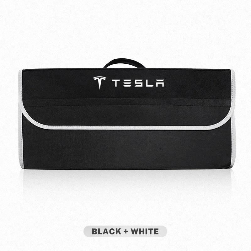 

Автомобильная наклейка Организатор багажника Tesla Ящик для инструментов Складная сумка для хранения из войлочной ткани Для Tesla Model 3 Model S X Y Cybertruck Roadster