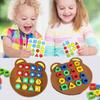 Interactive Educational Bear Geometric Shape Matching Montessori Building Blocks For Parent Child Play