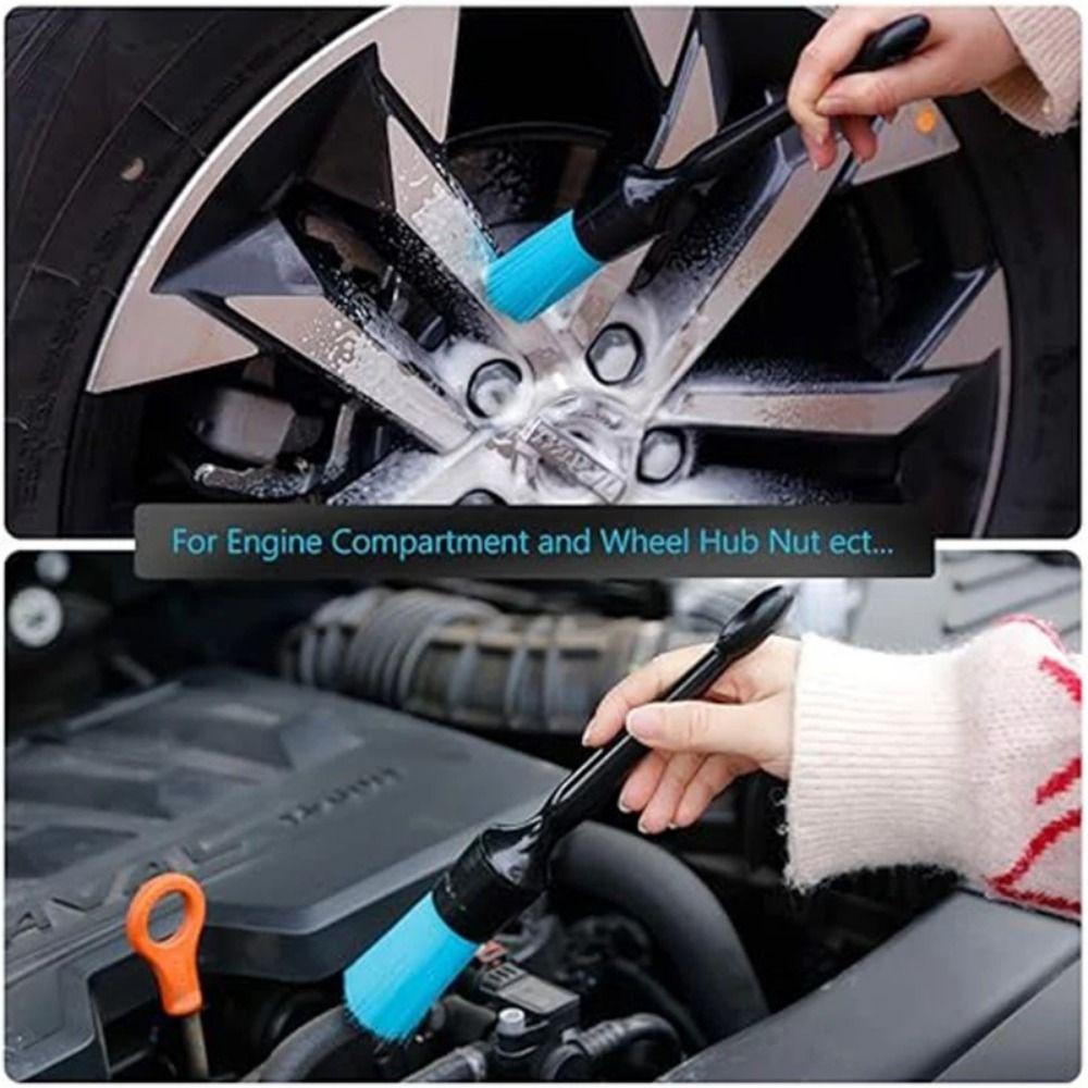 Scratch-Free Auto Detail Brush Kit Ultra- Soft Car Interior Brush  Auto Wash Accessories