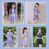 YouYou Girls' Quick-Dry Sun Protection Dress Swimsuit Set