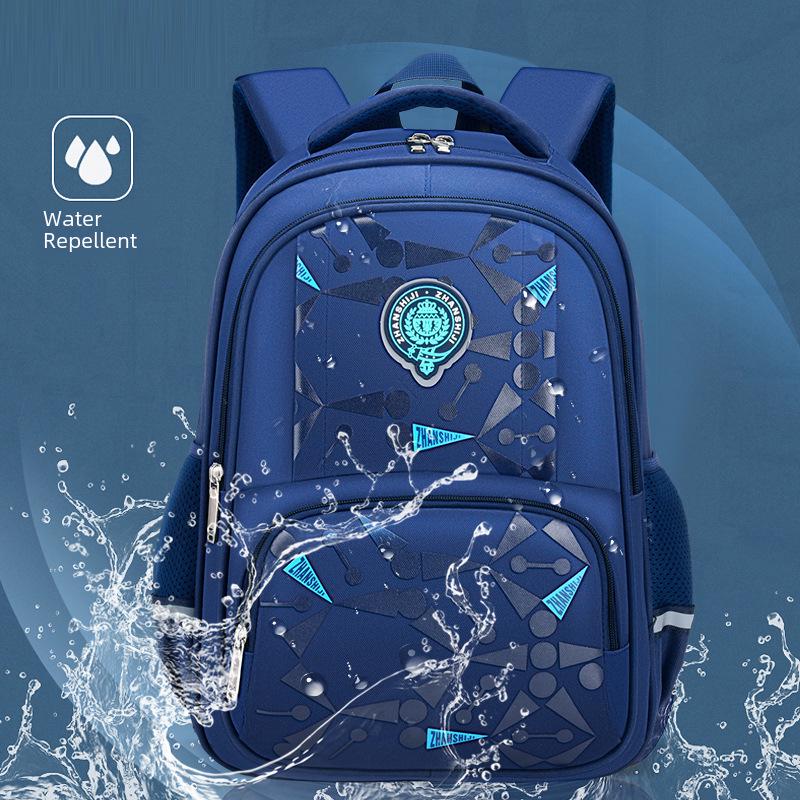 Stilvoller Wasserdichter Leichter Rucksack für Kinder, Klassen 1-6, mit Rückenschutz und Strapazierfähigem Verschleißfestem Design