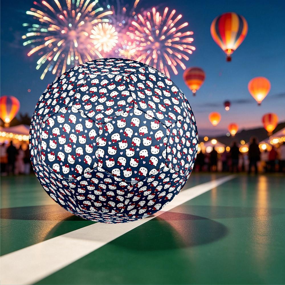 Size 5 Soccer Ball - Outdoor Sport Football with Lovely Cat Pattern, Ideal Gift for Birthdays, Christmas, Father's Day, Graduation