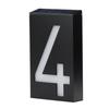 Solar Powered 0-9 LED Light House Address Number Street Road Doorplate Wall Lamp
