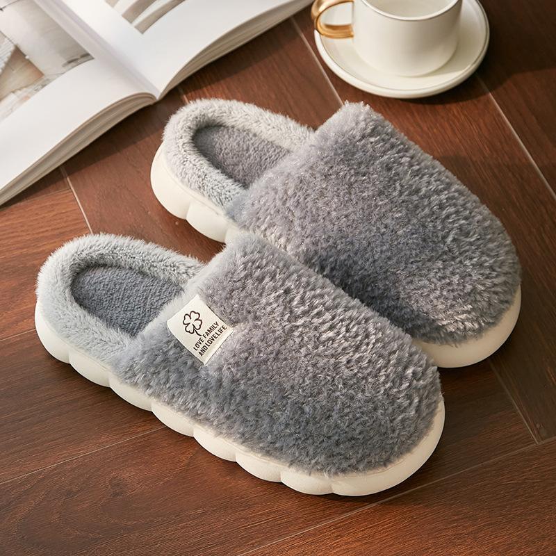 

Зимние новые женские туфли хлопковые тапочки теплые и удобные добавить утолщенные домашние хлопковые туфли студенческое общежитие милые тапочки 44-45