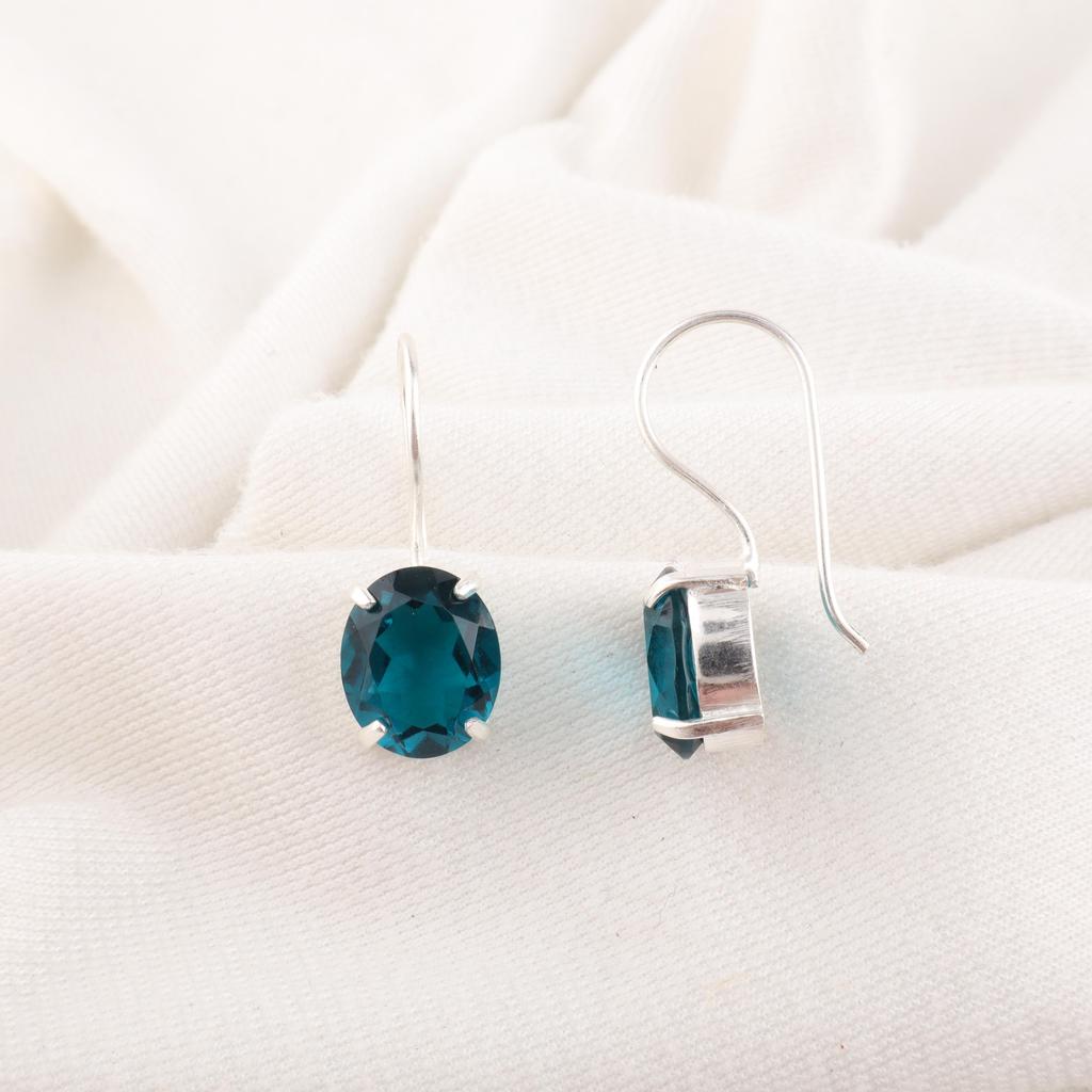 Apatite Handmade Silver Jewelry, 925 Sterling Silver Earring, Handmade Beautiful Gemstone Jewelry, Apatite Earrings For Love