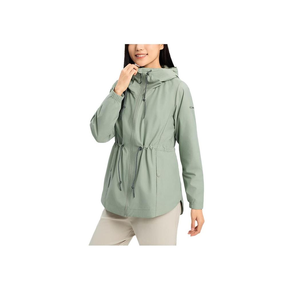 Columbia Lillian Ridge 2 Fashionable Minimalist Water-Resistant Adjustable Waist Hooded Jacket Women jackets Light-Green WR0607-348