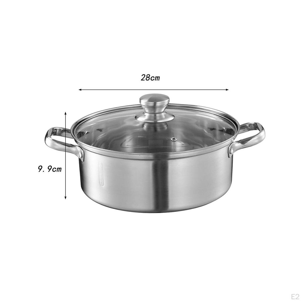 Durable Stainless Steel Stockpot for Efficient Cooking At Home and On the Go