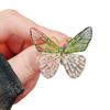 Dazzling Rose Butterfly Brooch Exquisite Butterfly Shaped Brooch Pin with Rhinestones for Women's Fashion Flair
