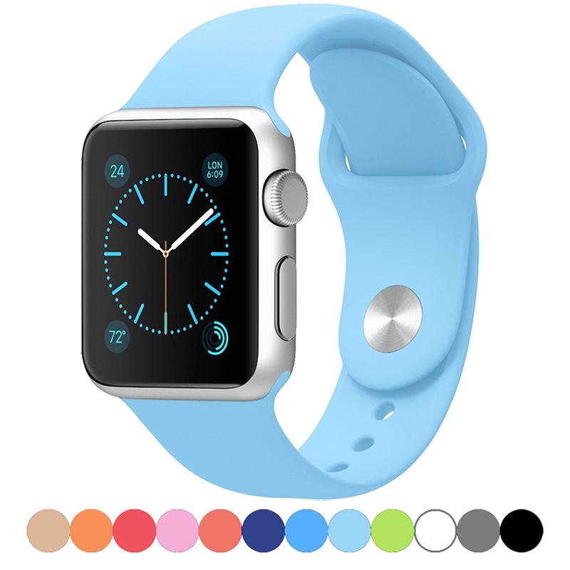 Apple Silicone Strap for Apple Watch Series 1-9/SE, Classic Sports Band