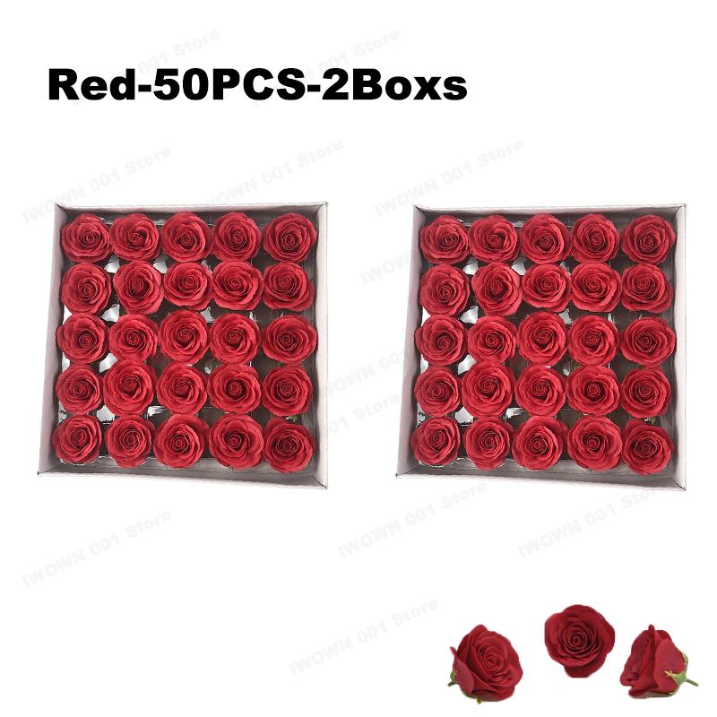 25PCS/Box Soap Rose Flowers New Style DIY Handmade Gift for Mother's Day Valentine Wedding Shower Favor Home Party Decor