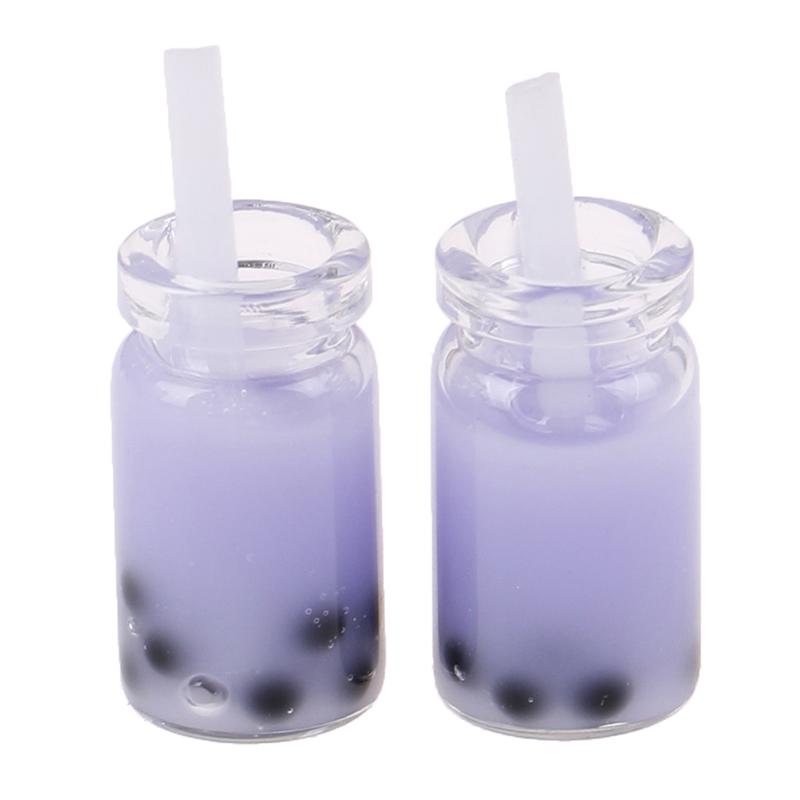 Mini Milkshake Ice Cream Lemon Milk Fruit Tea Water Cup Strawberry Banana Miniatures Dollhouse Accessories Cups Kitchen Toys