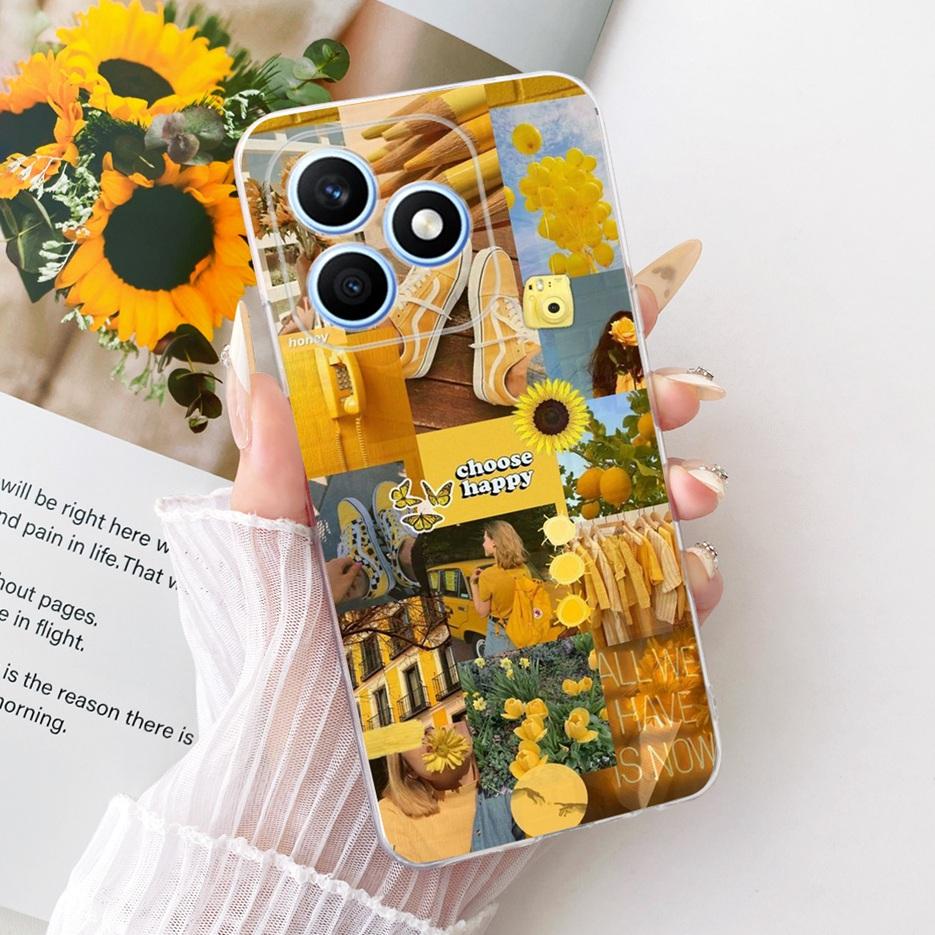 For Honor X8d 4G Case Cute Cat Luxury Flowers Painted Cover Soft Slim Phone Case For Honor X8d X 8d HonorX8d 4G Back Cover Coque