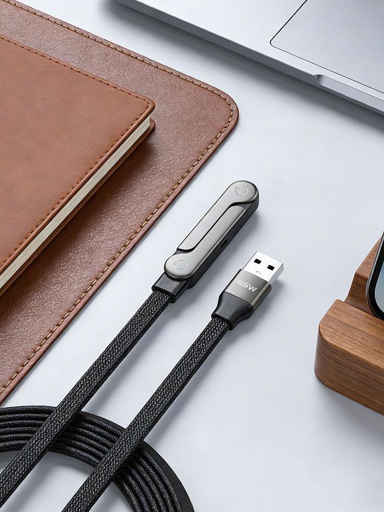 240W/65W Foldable Bracket Data Cable with Built-in Phone Stand Invisible Holder Charger Cable Fast Charging Cord for iPhone 17