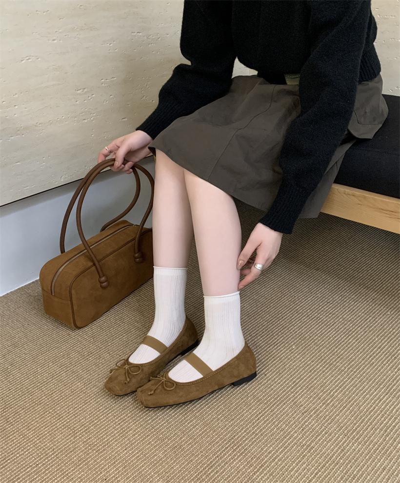 

Модные легкие туфли-лодочки в стиле ретро, женские, новые 2025, весна-осень, под юбку, французские туфли Мэри Джейн 39 светло-коричневого