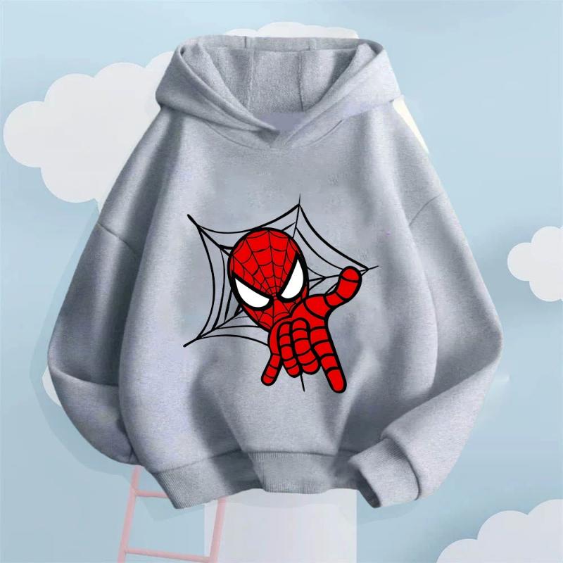 Avengers Spider-Man Print Hoodie for Boys and Girls, Casual Autumn/Winter Superhero Marvel Kids Comfortable Pullover Sweatshirt