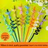 Colorful Fishtail Spiral Straw Party Decoration (PET Material)