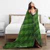 Warm Soft Blanket Camping Soccer Field White Line Grass Background Throw Blanket Flannel Bedspread For Outdoor Sofa Bed Cover