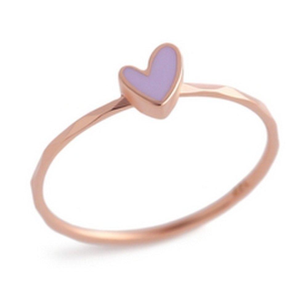 [Bnbgold] 14K Lavender Epoxy Heart Ring Srs32440