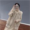 Europe, America, autumn and winter new artificial fur vest imitation fox hair splicing vest Mao Mao short coat women's clothing