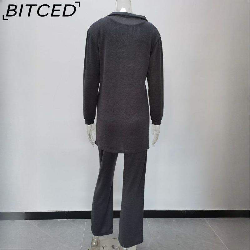 BITCED Knitted Three-piece Summer Women's Coat, Vest and Trousers Set