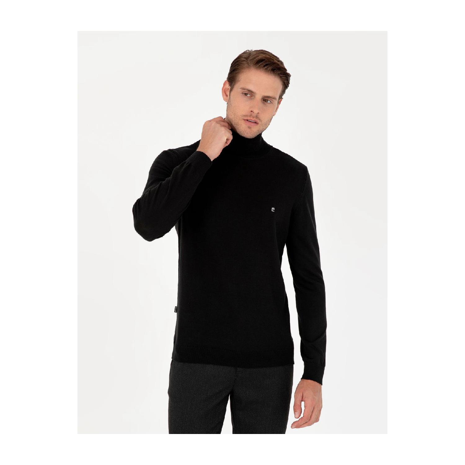 

Black Slim Fit Turtleneck Basic Knitwear Sweater 50296602-vr046 M чёрный