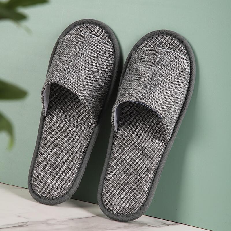 Disposable Linen-Cotton Hotel Slippers