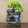 Tabletop Fountain with LED Lights, 7-Color Changing Rockery Waterfall for Home Office, Relaxing Sound Therapy