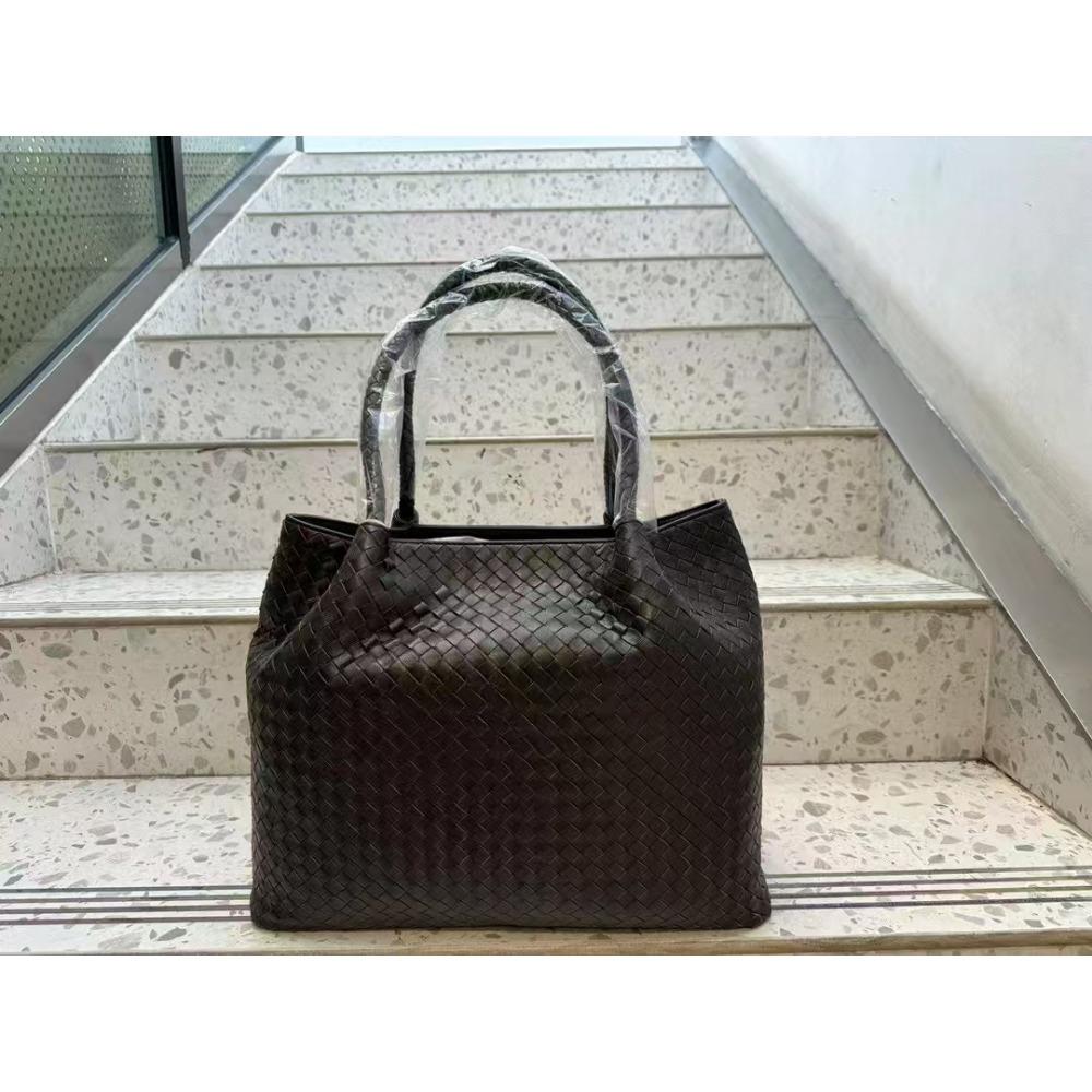 Cross Border New Women's Bag+genuine Leather Women's Bag+cross-border Trend Shoulder Bag Hand Woven Shoulder Handle Mother Bag