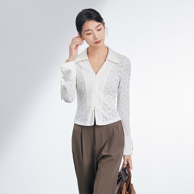 JOY SPEAKER Women's Slim Fit Lace Knit Cardigan