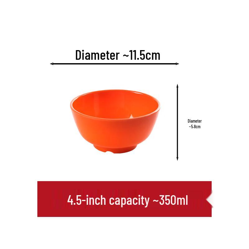 Di Ruien Melamine Fast Food Rice & Soup Bowls 10-pack
